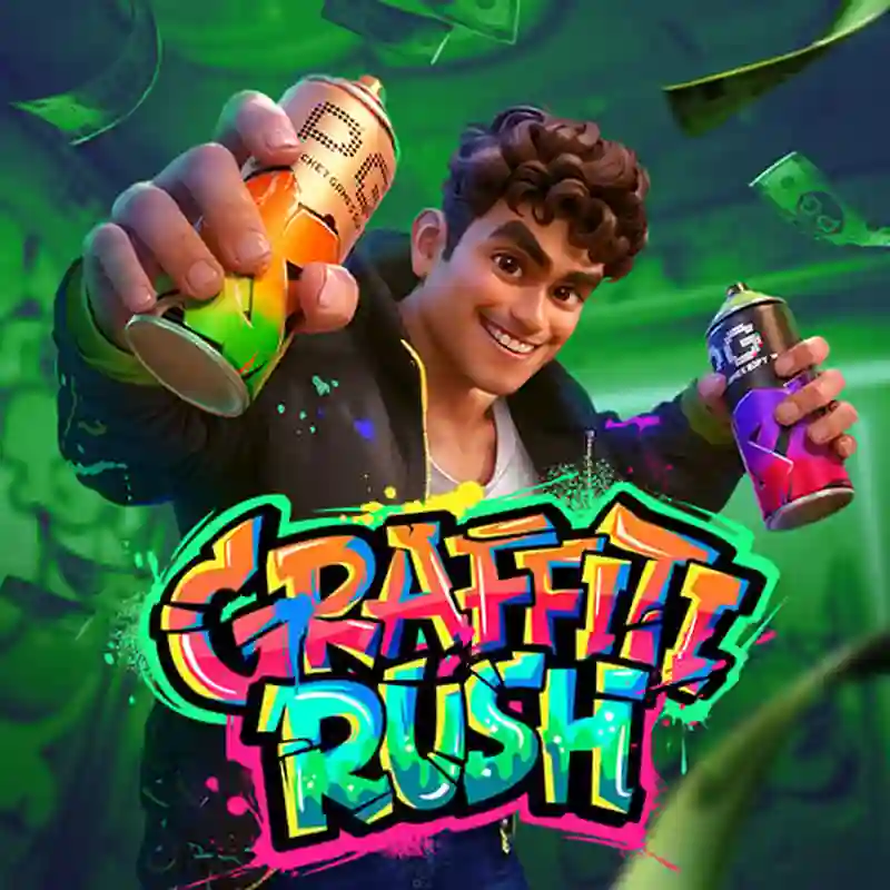 Interfaz del juego Graffiti Rush en casino betpawa